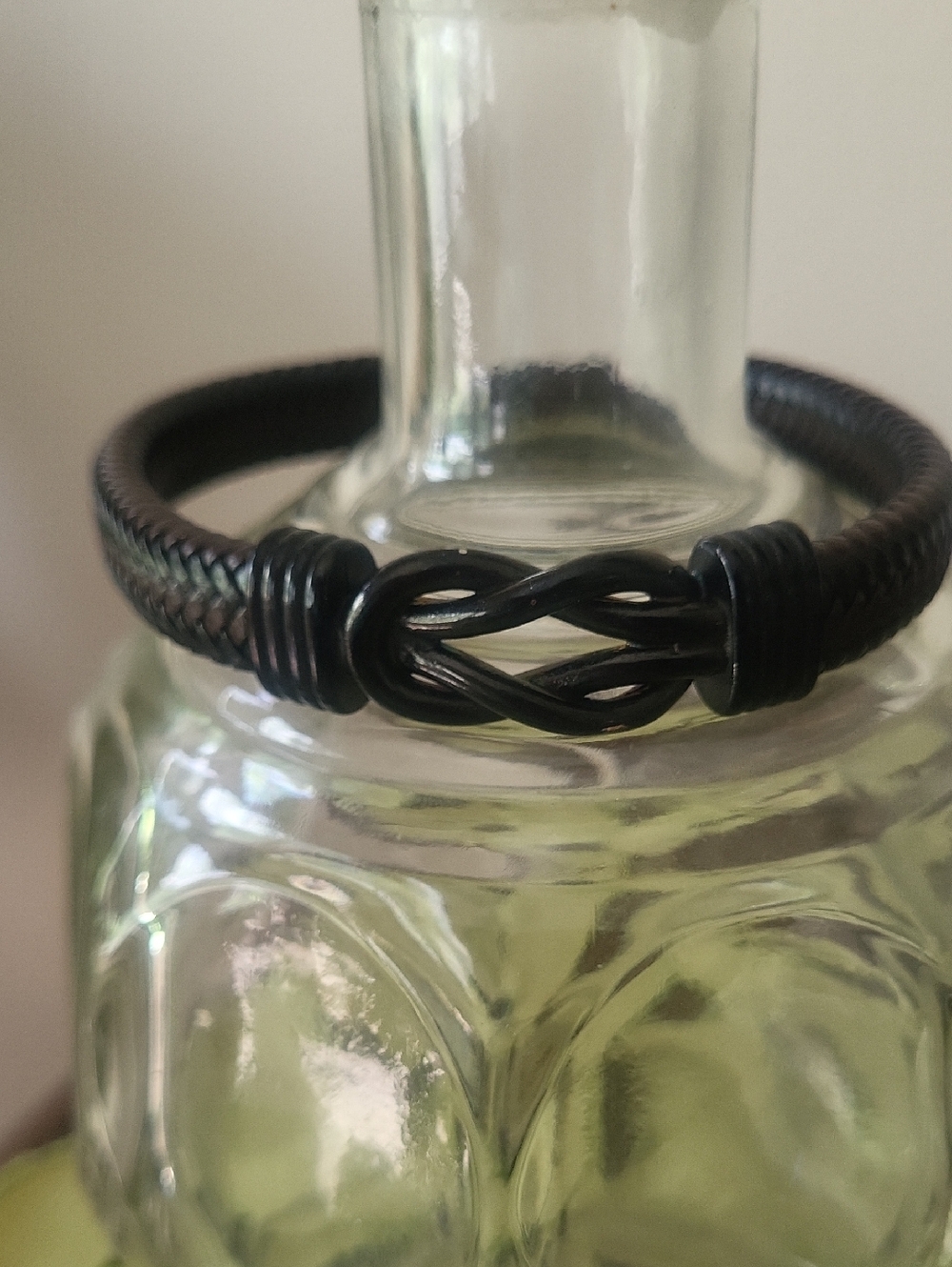 Unisex Black Braided & Infinity Knot Bracelet